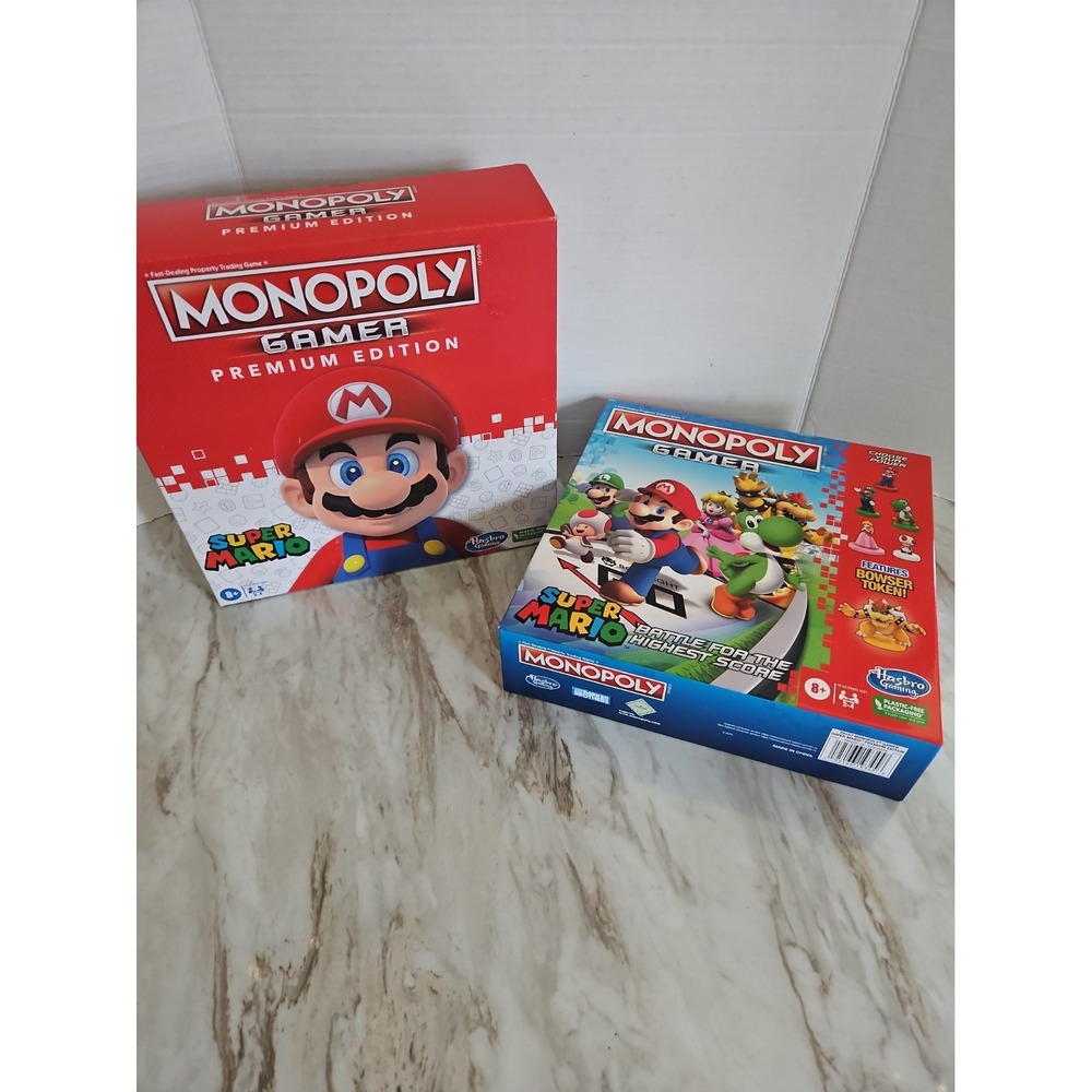 Monopoly Gamer Premium Edition Super Mario Bros Board Game Hasbro New OB